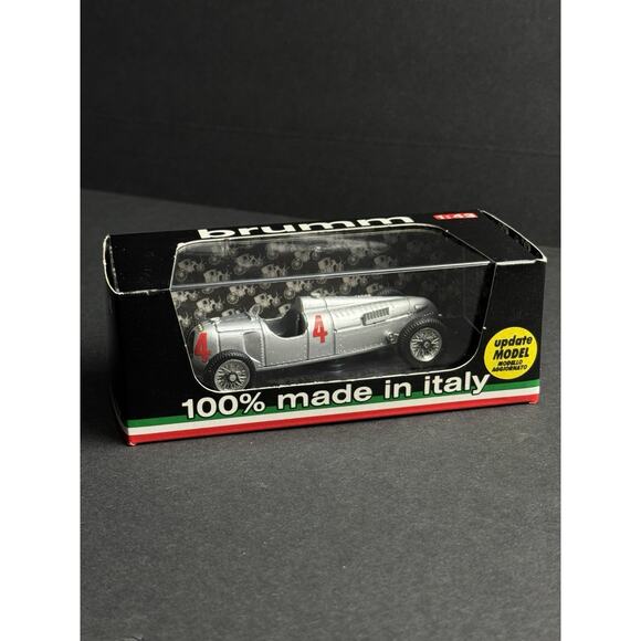 Auto Union Tipo C 1936 #4 Bernardt Rosemeyer - F1 Brumm 1/43 - Plata - Picture 1 of 7